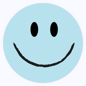 30 STICKERS - 2” ROUND - SMILE